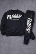 Black - Full Crewneck Tracksuit - FLOSSD