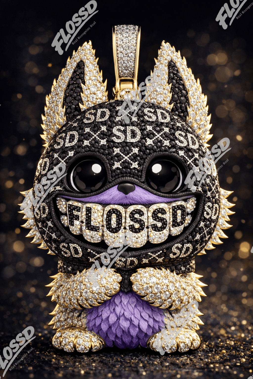 Digital product - Gold ski mask wallpaper - FLOSSD